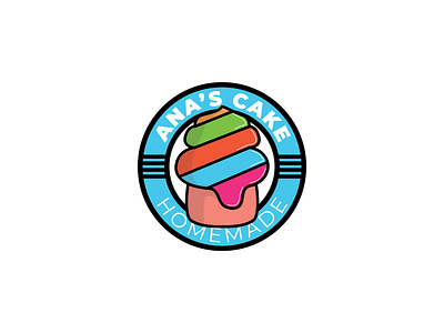 Logo design for Ana's cake brand branding design graphic design illustration logo vector