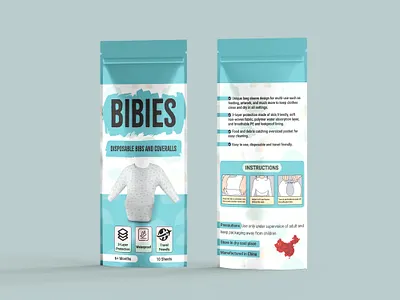Bibies Product Packaging Design bag bag design bag packaging design bibs design design graphic design label design package design packaging packaging design pouch pouch design pouch mockup pouch packaging pouch packaging design product design product label design product packaging design supplement label supplement label design