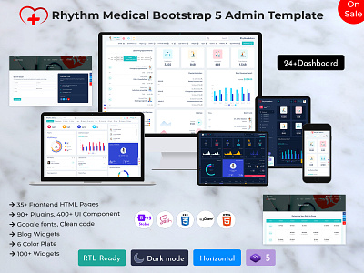 Medical Dashboard Bootstrap 5 admin dashboard admin template bootstrap 5 bootstrap admin template card clean design dashboard design doctor doctor dashboard health health care medical dashboard patient ui design uiux