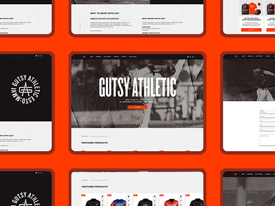 Gutsy Athletic Website Design 2022 app branding design graphic design minimal typography ui ux web website