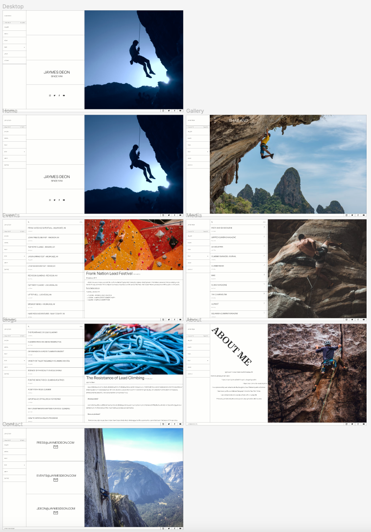 Figma prototype for desktop