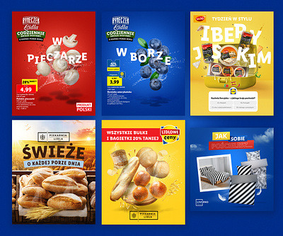 Commercial SoMe post's for Lidl Polska branding commercial design e commerce graphic design social media