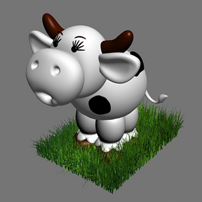 cute cow 3d model render 3d 3d möodel 3d render design