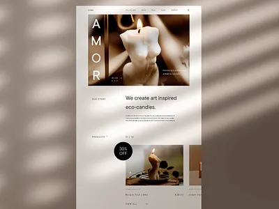 LUMA Eco Candles branding design figma ui