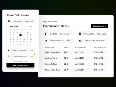 Flight Booking Tool - Product Design app daily design landing page ui ux