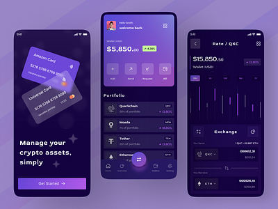 Crypto Wallet App Design app design bitcoin blockchain crypto crypto currency crypto exchange cryptocurrency design dgpro digital mobile app design mobile design mobile ui ui uidesign