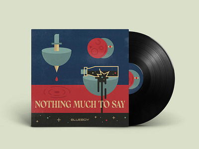 Nothing much to say album cover artwork blood blueboy broken glass digital illustration graphic design illustration moon music cover planets single cover vector vector art vector illustration