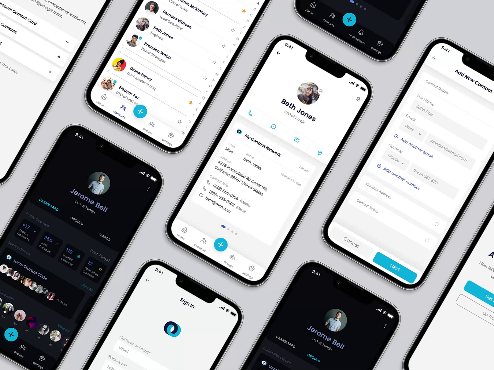 My Contact Network by Yoojung Song on Dribbble