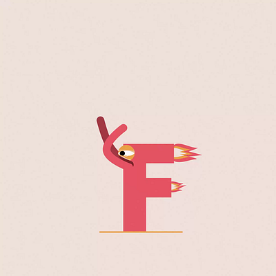 Lettre F 2d 36daysoftype alphabet animation illustration lettre loop motion design motion graphics