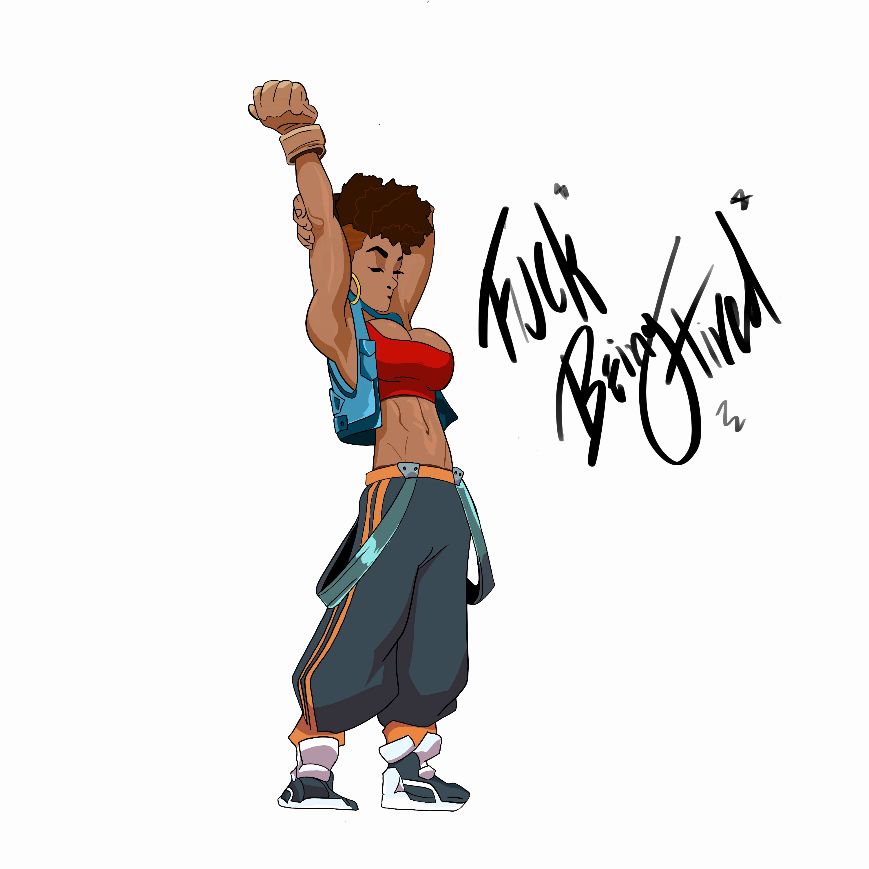 Badass Girls illustration animation comic graphic design procreate