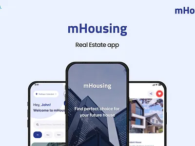 mHousing - Real Estate App branding graphic design houseapp houses housing hyderabad minimal design property property app realestate realestateapp rent rentapp topdesigners ui