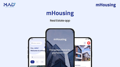 mHousing - Real Estate App branding graphic design houseapp houses housing hyderabad minimal design property property app realestate realestateapp rent rentapp topdesigners ui
