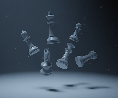 3D Render Scene Chess in Blender 3d blender concept art design