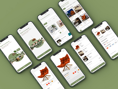 Furniture Ecommerce Mobile App 3d adobe xd branding figma trending ui ui design ux ux design