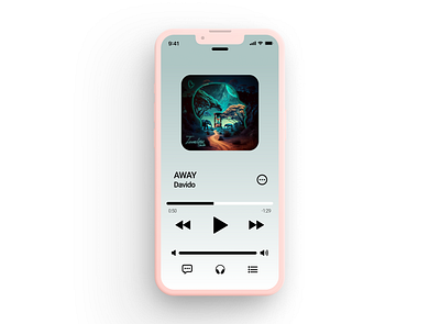 Day 9 - Music Player #dailyui #ui #009 #musicplayer app design typography ui