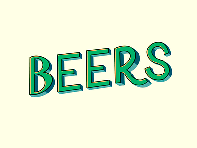 Beers! branding design graphic design hand lettering illustration lettering logo procreate timelapse typography