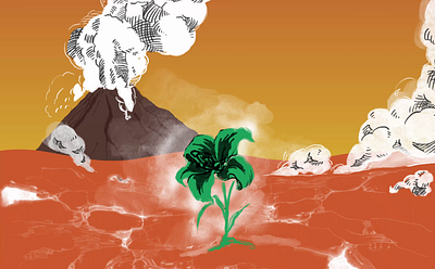 Papa's Music 2danimation animation flower illustration lava volcano