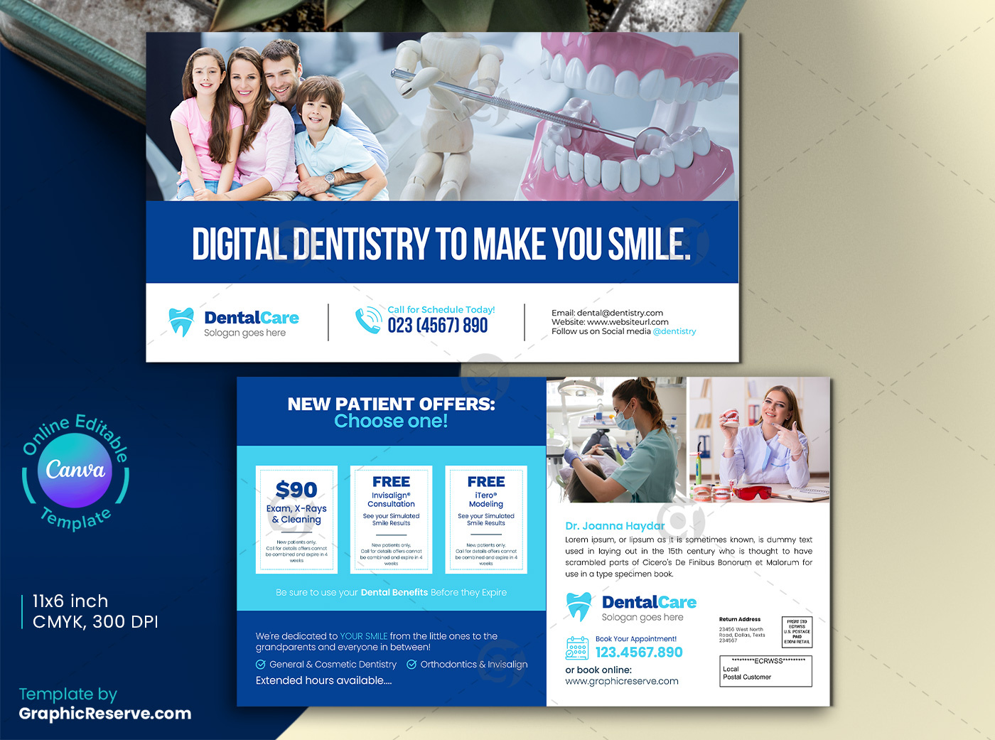 Digital Dentistry Direct Mail EDDM Postcard by Graphic Reserve on Dribbble