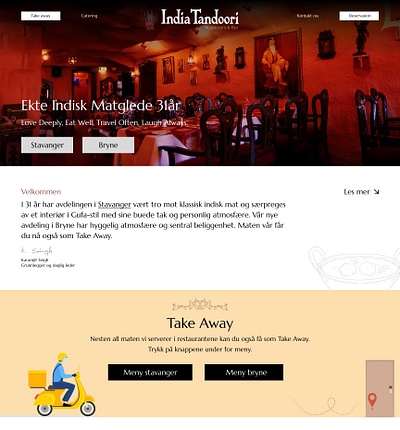 Restaurant and fast food website UI design clean flat ui web design