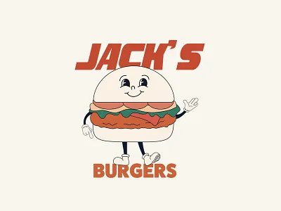 JACK'S BURGERS | Burger Restaurant Branding Identity bran brand design branding burgers business card collateral design fast food graphic design illustration logo pattern vector