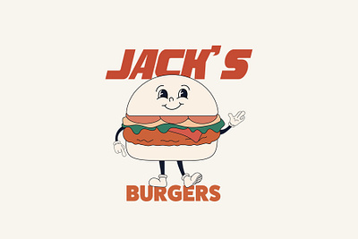 JACK'S BURGERS | Burger Restaurant Branding Identity bran brand design branding burgers business card collateral design fast food graphic design illustration logo pattern vector