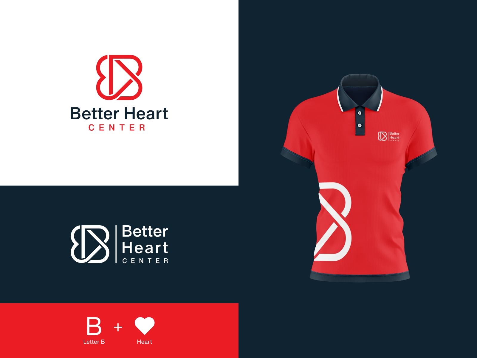 Medical Health Care Logo. B + Heart Logo Branding By SHAHNUR ISLAM ...