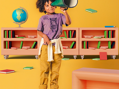 3D Illustration - Mini Melissa - Children's Day 3d 3d art blender branding editorial illustration low poly render