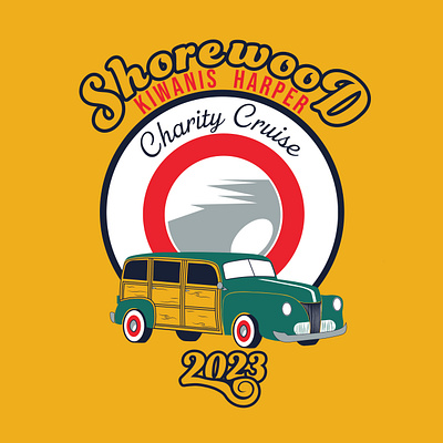 Shorewood Kiwanis Harper Charity Cruise T-Shirt Logo design graphic design illustration