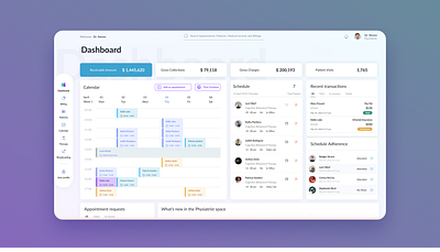 Patient Management Dashboard app dashbaord desktop management modern patient product ui webapp