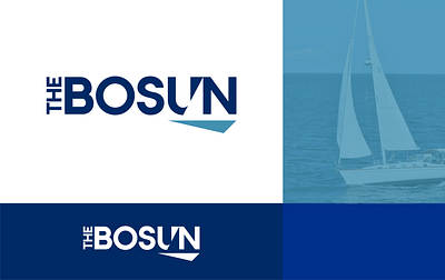 THE BOSUN - Sailing company logo boat branding design illustration in letters logo logo design minimal minimalist minimalistic sailing sails smart