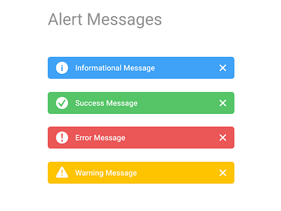 Alert Messages by Mandy on Dribbble