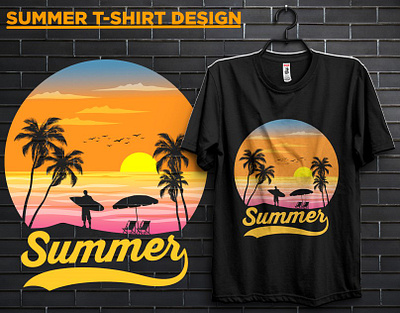 SUMMER T-SHIRT DESIGN apparel appreal beach beach time branding clothing design fashion graphic design hoodie hot illustration summer summer paradise summer t shirt design summer time surfing surfing t shirt design vintage