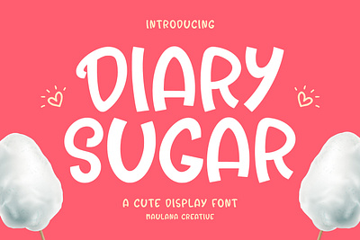 Diary Sugar Cute Display Font branding font fonts graphic design logo nostalgic