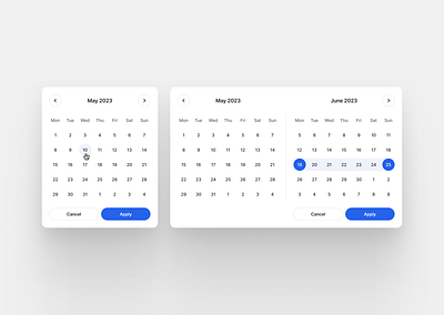 Date Picker — Calendar calendar date picker product design ui