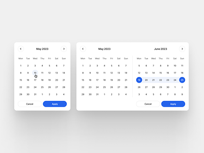 Date Picker — Calendar calendar date picker product design ui