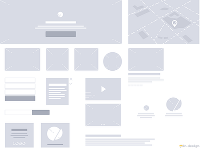 Wireframing UI kit for landing pages landing page ui ui kit ux wireframing