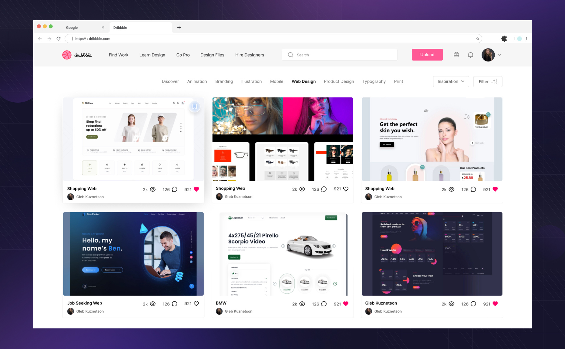 Dribbble Redesign clean home homescren landingpage minimalistic product redesign ui ux visual webapp website