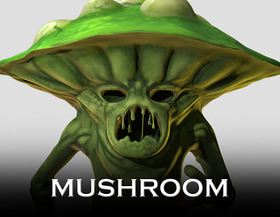 Mushroom 3D 3d character design design modeling monster stylised texturing