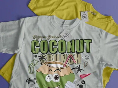 Coconut Crunch Typography design graphic design illustration logo typography vector