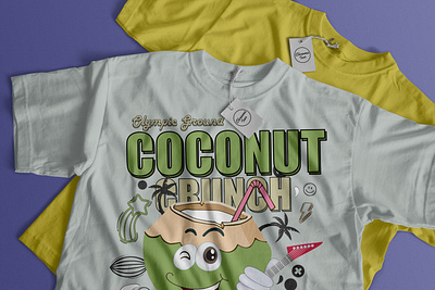 Coconut Crunch Typography design graphic design illustration logo typography vector