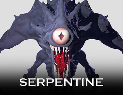 Serpentine 3D 3d character design design illustration modeling monster stylised texturing