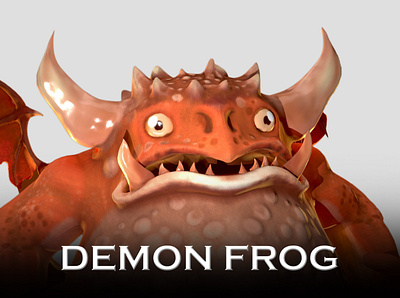 Stylised 3D Demon Frog 3d character design design modeling monster stylised texturing