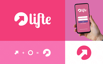 Lifte Logo app logo best logo creative logo design logo logo design minimal logo pink logo unique logo