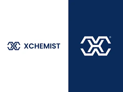 XCHEMIST logo brand identity branding business chemistry clean company company logo design flat graphic design icon inspiration logo minimal logo minimalistic modern simple trend typography unique
