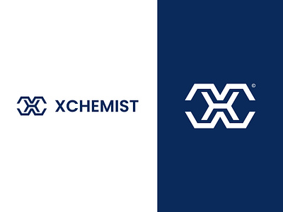 XCHEMIST logo brand identity branding business chemistry clean company company logo design flat graphic design icon inspiration logo minimal logo minimalistic modern simple trend typography unique