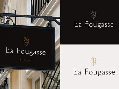 Bakery Logo Design - La Fougasse art artnouveau bakery branding cafe design designer french graphic design illustration logo logotype poster willianguimaraesdesigner