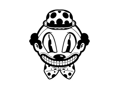 Bluey The Clown (black and white version) black and white cartoon classics character design classic classic cartoon clown design digital illustrator diseño diseño de personaje golden era of cartoons illustration illustration art illustrator ilustracion ilustracion digital lud0 lud089 payaso retro