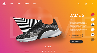 Adidas Website Landing Page landingpage ui webapp