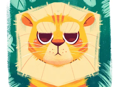 Lion 🦁 animal illustration jungle lion ohvalentino tiger