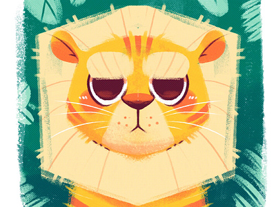Lion 🦁 animal illustration jungle lion ohvalentino tiger